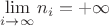 $\lim\limits_{i \to \infty} n_i=+\infty$