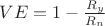 $VE = 1 - \frac{R_y}{R_n}$