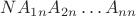 $N A_{1n} A_{2n}\ldots A_{nn}$