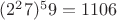 $(2^27) ^59 = 1106$