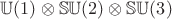 $\mathbb{U}(1) \otimes \mathbb{SU}(2)  \otimes \mathbb{SU}(3)$