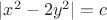 $|x^2-2y^2|=c$