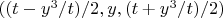 $((t-y^3/t)/2,y,(t+y^3/t)/2)$