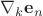 $\nabla_k\mathbf e_n$
