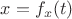 $x = f_x(t)$