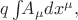 $q\int\!\! A_\mu dx^\mu,$ $q\int\!\! A_\mu dx^\mu,$