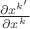 $\frac{\partial x^{k'}}{\partial x^k}$