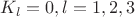 $K_l=0,l=1,2,3$