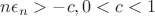 $n\epsilon_n>-c,0<c<1$