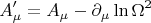 $$A'_{\mu}=A_{\mu}- \partial_{\mu} \ln\Omega^2$$