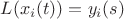 $L(x_i(t)) = y_i(s)$