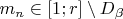 $m_n\in[1;r]\setminus D_\beta$