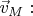 $\vec{v}_M:$