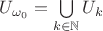 $U_{\omega_0}=\bigcup\limits_{k\in\mathbb N}U_k$
