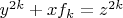 $y^{2k}+xf_k=z^{2k}$