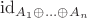 $\mathrm{id}_{A_1\oplus\ldots\oplus A_n}$
