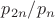 $p_{2n}/p_n$