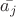 $\bar{a_j}$ $\bar{a_j}$