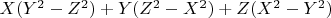 $X(Y^2-Z^2) +Y(Z^2-X^2) + Z (X^2-Y^2)$