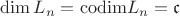 $\dim L_n=\mathrm{codim} L_n=\mathfrak{c}$