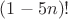 $(1-5n)!$