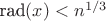 $\text{rad}(x) < n^{1/3}$