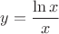 $y=\dfrac {\ln x}{x}$ $y=\dfrac {\ln x}{x}$
