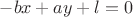 $-bx+ay+l=0$