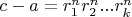 $c-a=r_1^nr_2^n...r_k^n$
