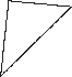 $\begin{picture}(40,40)
\qbezier(0,0)(2,19)(4,38)
\qbezier(4,38)(20,36.5)(36,35)
\qbezier(36,35)(18,17.5)(0,0)
\end{picture}$