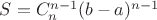 $S=C_{n}^{n-1}(b-a)^{n-1}$
