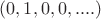 $(0, 1, 0, 0, ....)$