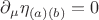 $\partial_{\mu} \eta_{(a) (b)} = 0$