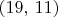 $(19,\,11)$