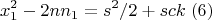 $$x_1^2-2nn_1=s^2/2+sck\;(6)$$