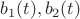 $b_1(t), b_2(t)$
