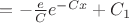 $=-\frac{e}{C}e^{-Cx}+C_1$