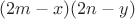 $ ( 2 m - x ) ( 2 n - y )$