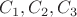 $C_1 , C_2, C_3$