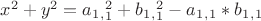 $x^2+y^2=a_1_,_1^2+b_1_,_1^2-a_1_,_1*b_1_,_1$