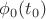 $\phi_0(t_0)$