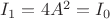 $I_1=4A^2=I_0$