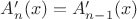 $A_n'(x)=A_{n-1}'(x)$