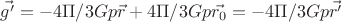 $\vec{g'}=-4\Pi/3 Gp \vec{ r}+4\Pi/3 Gp \vec{ r_0}=-4\Pi/3 Gp \vec{r'}$