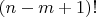 $(n-m+1)!$