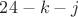 $24-k-j$