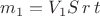 $m_1= V_1S\,r\,t$