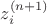 $z_i^{(n+1)}$