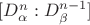 $[D_\alpha^n : D_\beta^{n-1}]$