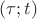 $(\tau;t)$